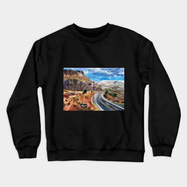 Road to the Canyon Crewneck Sweatshirt by Irina_Reznikova